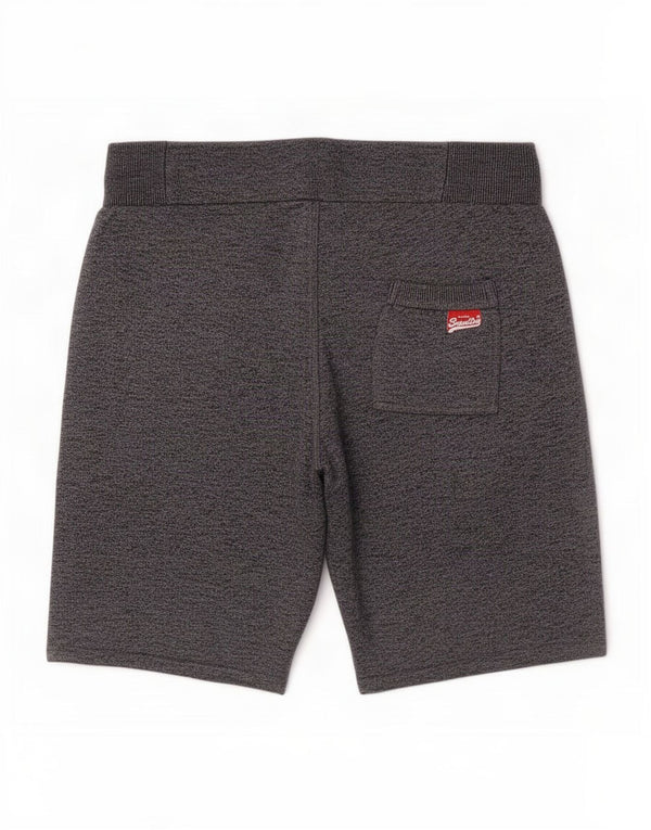 Superdry Mens Graphic Sport Shorts Medium Grey Flecked Cotton