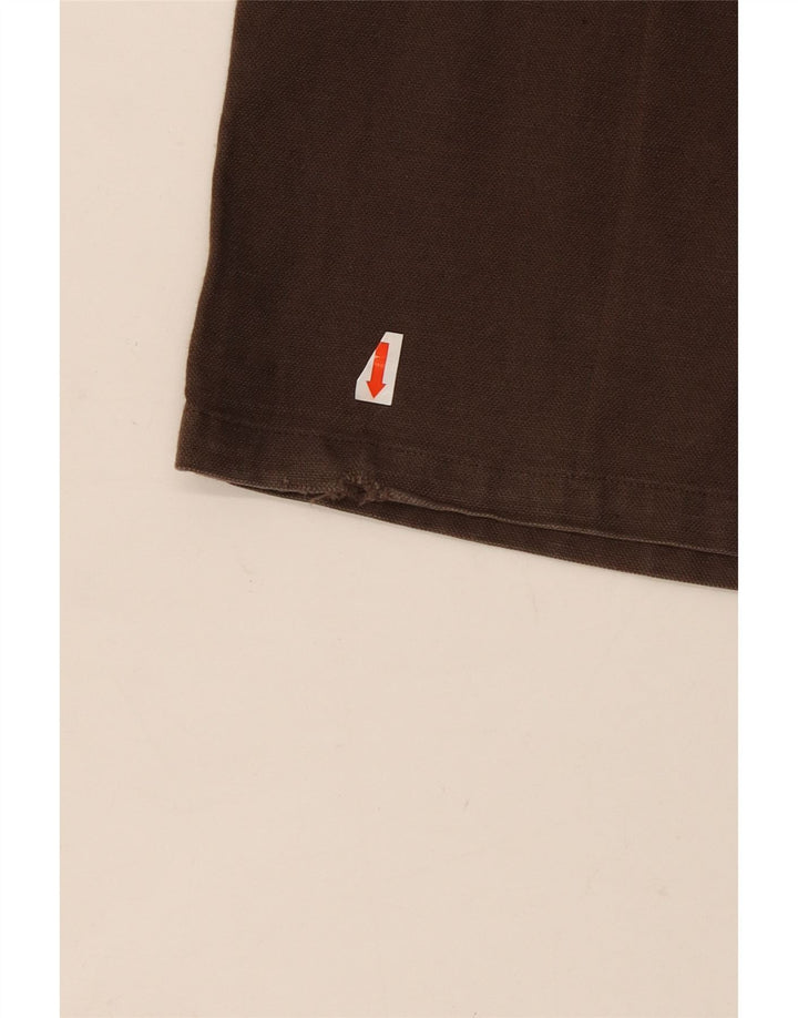 TRUSSARDI Mens Straight Casual Trousers W36 L32 Brown Cotton