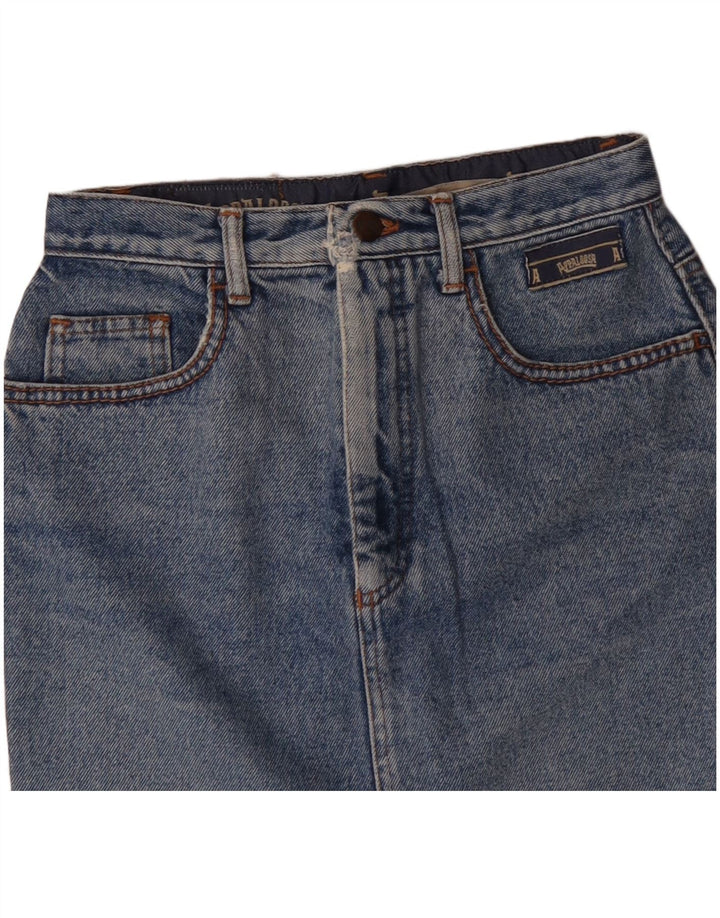 Vintage Womens Mini Denim Skirt W26 Small Blue