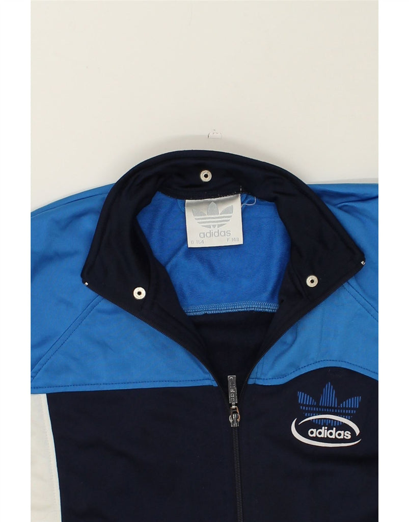 ADIDAS Boys Graphic Tracksuit Top Jacket 13-14 Years  Blue Polyester | Vintage Adidas | Thrift | Second-Hand Adidas | Used Clothing | Messina Hembry 