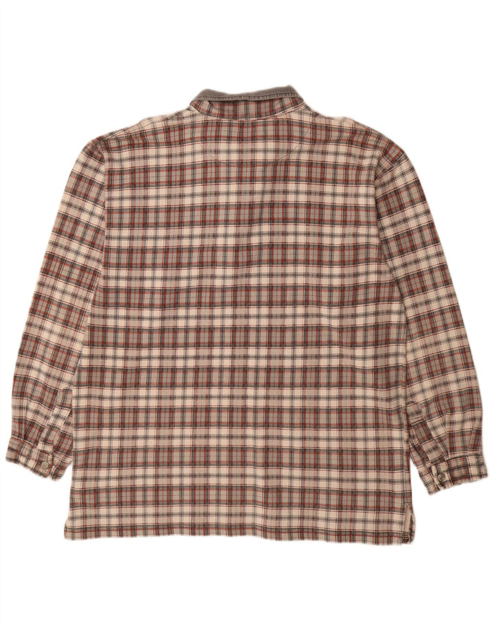 Take Five Mens Long Sleeve Polo Shirt XL Multicoloured Check Cotton