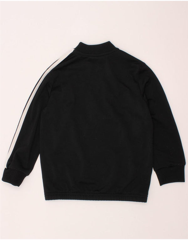 ADIDAS Boys Tracksuit Top Jacket 4-5 Years Black Colourblock Polyester