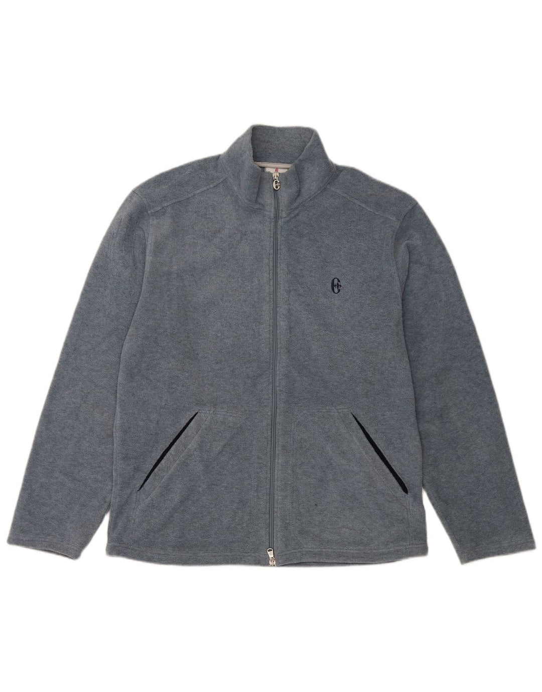 Conte of Florence Womens Fleece Jacket UK 16 Large Blue Polyester