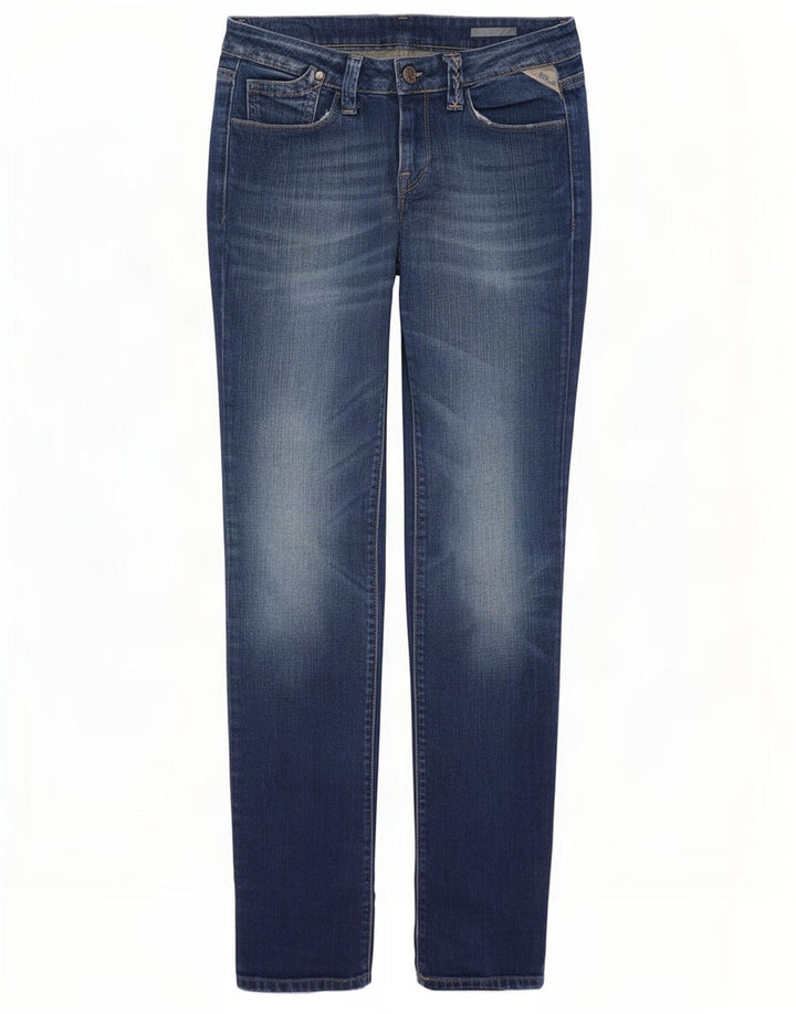 Replay Womens Slim Jeans W26 L32 Blue Cotton