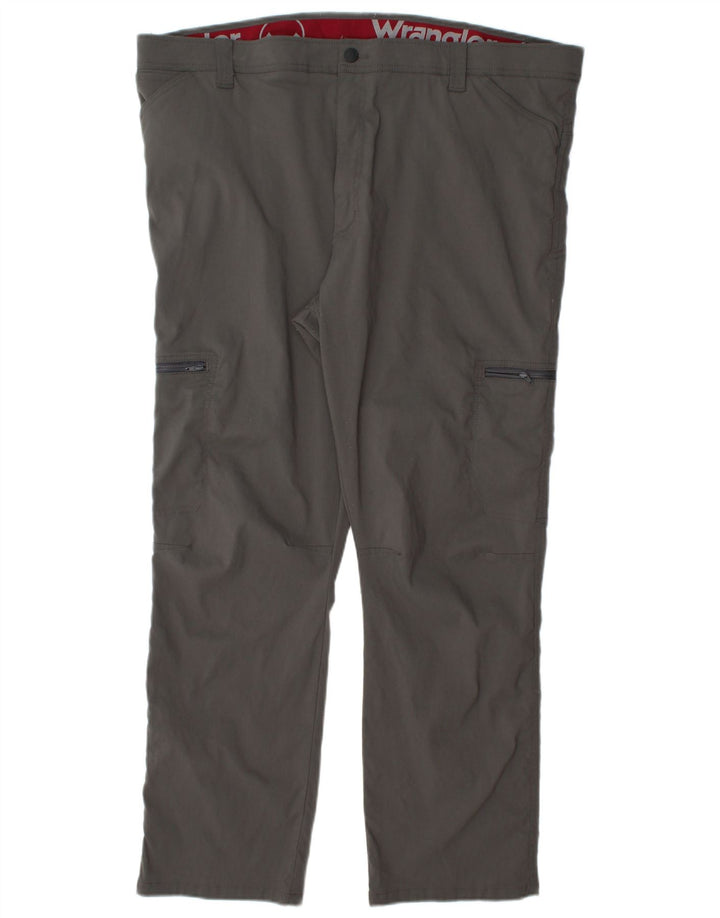 WRANGLER Mens Straight Cargo Trousers W44 L30  Grey Nylon