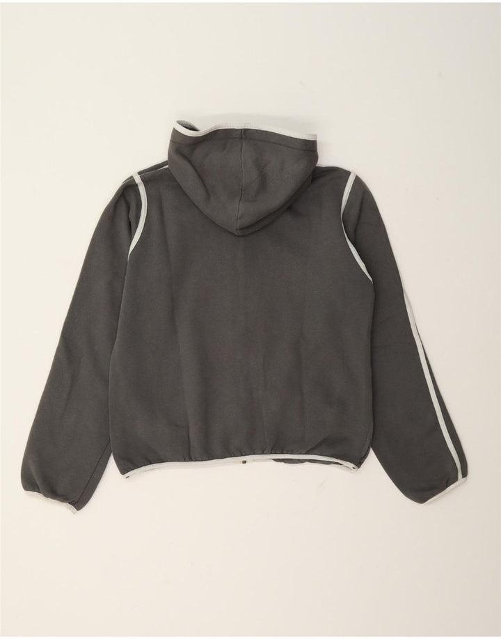 Puma Womens Zip Hoodie Sweater UK 12 Medium Grey Cotton