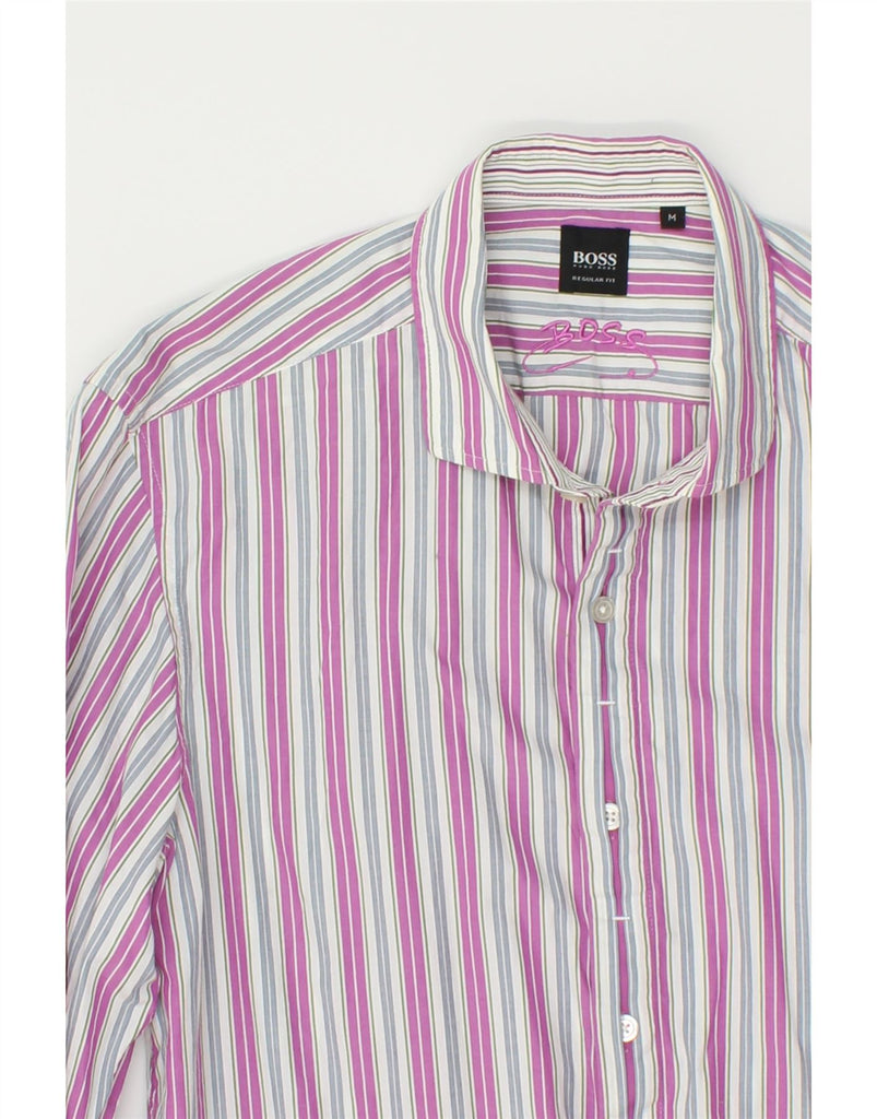 HUGO BOSS Mens Regular Fit Shirt Medium Pink Striped | Vintage Hugo Boss | Thrift | Second-Hand Hugo Boss | Used Clothing | Messina Hembry 