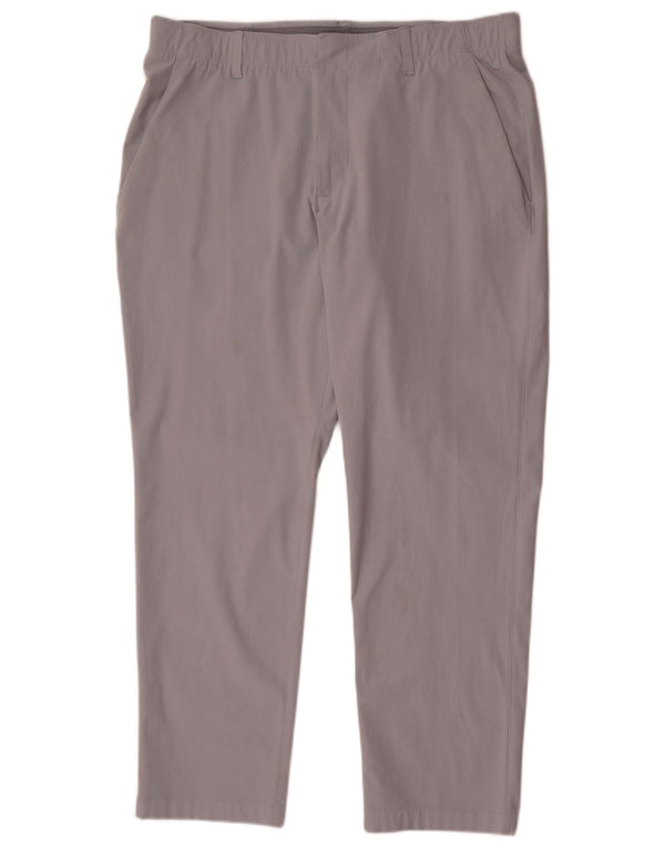 Under Armour Mens Straight Chino Trousers W38 L30 Grey Polyester