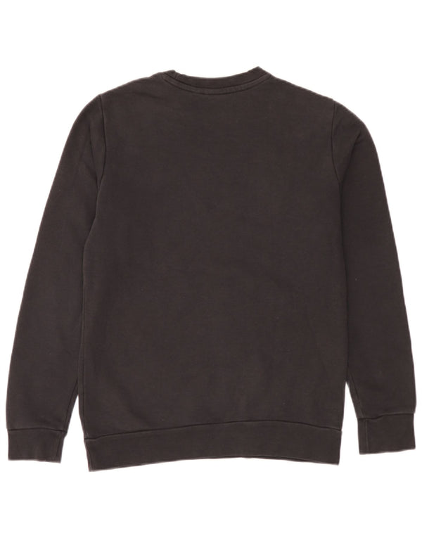 Adidas Boys Graphic Sweatshirt Jumper 13-14 Years Black Cotton