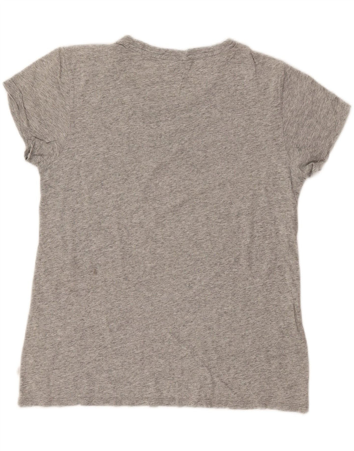 LEVI'S Womens Graphic T-Shirt Top UK 12 Medium Grey Flecked