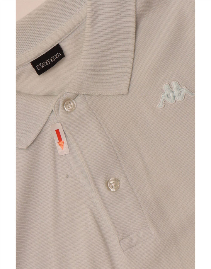 Kappa Mens Polo Shirt Medium White Cotton