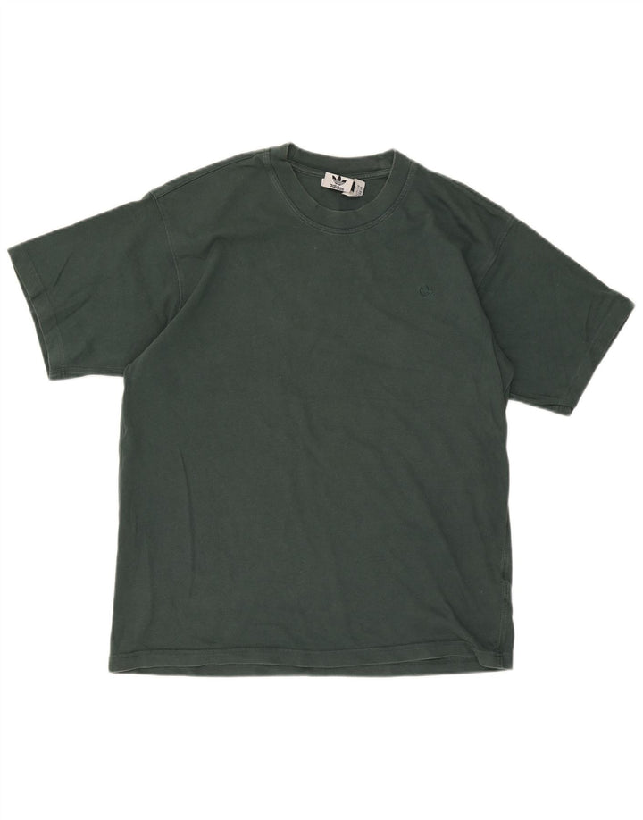 Adidas Mens T-Shirt Top Medium Green Cotton