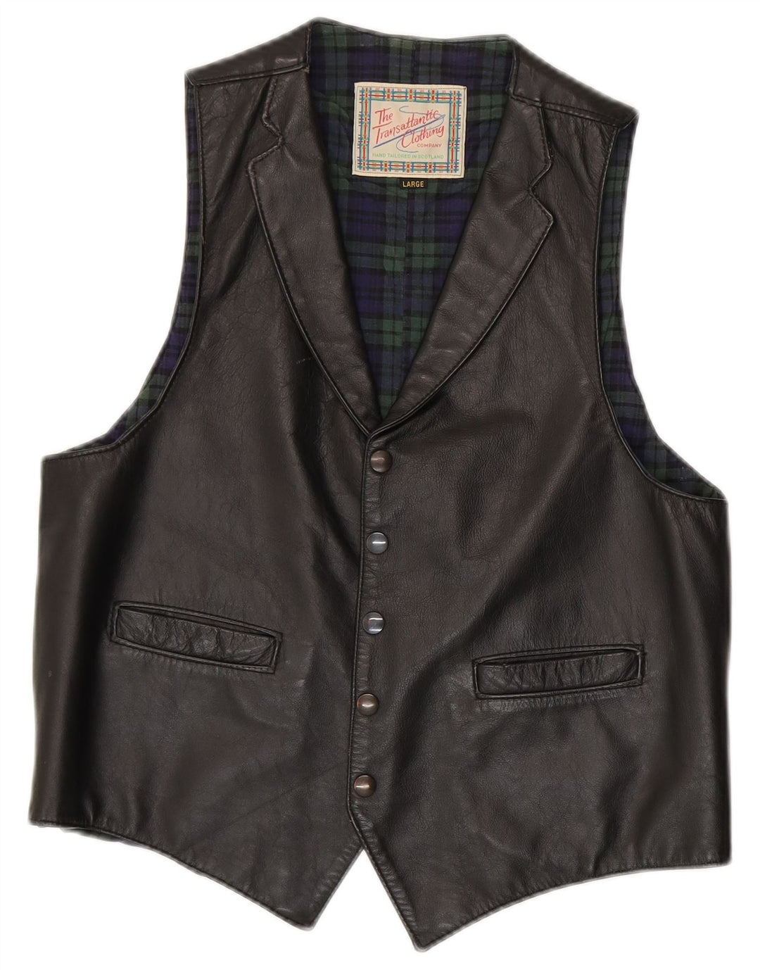Vintage Mens Waistcoat Large Black