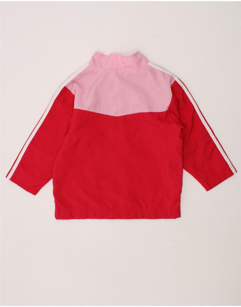 ADIDAS Baby Girls Graphic Tracksuit Top Jacket 6-9 Months Red Colourblock Vintage Adidas and Second-Hand Adidas from Messina Hembry 