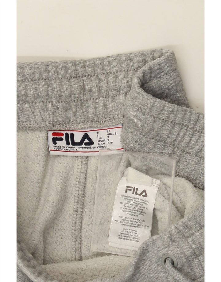 FILA Womens Tracksuit Trousers Joggers UK 10 Small  Grey Cotton