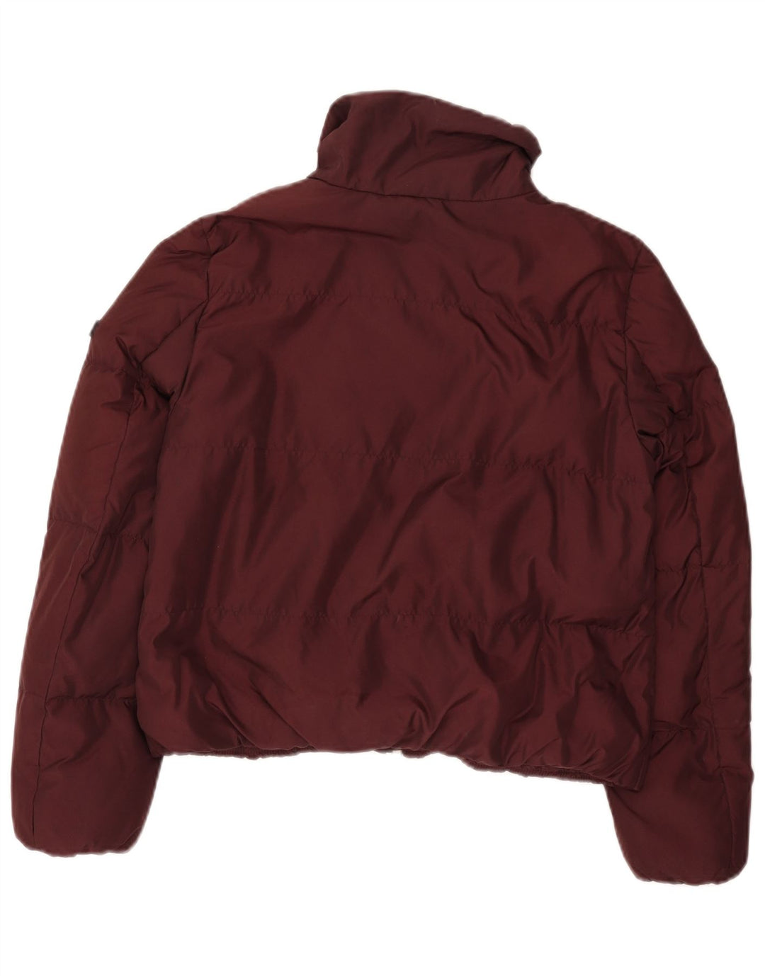 Michael Kors Womens Crop Padded Jacket UK 14 Medium Burgundy Polyester