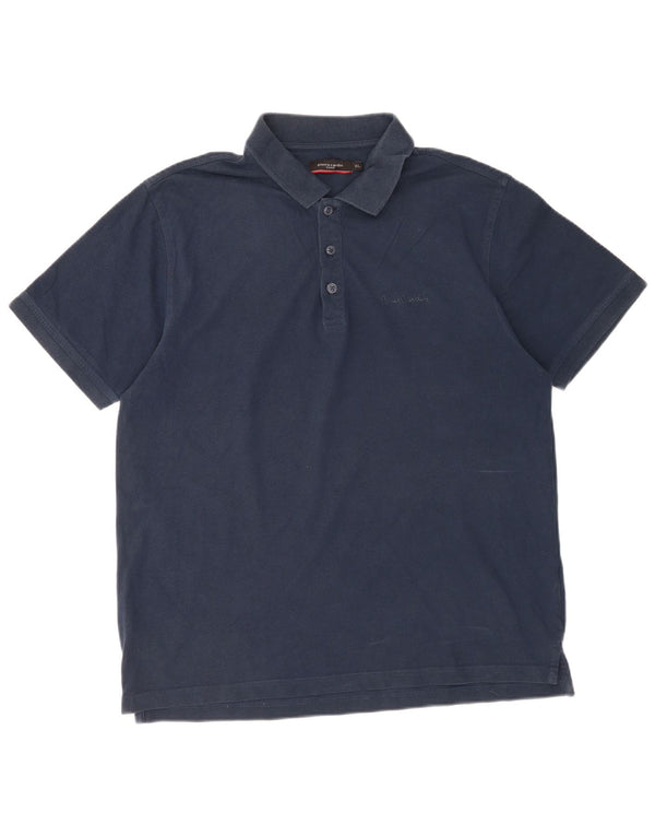 Pierre Cardin Mens Polo Shirt XL Navy Blue Cotton