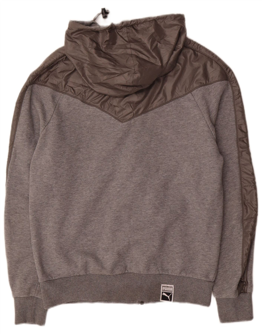 Puma Mens Zip Hoodie Sweater Small Grey Cotton