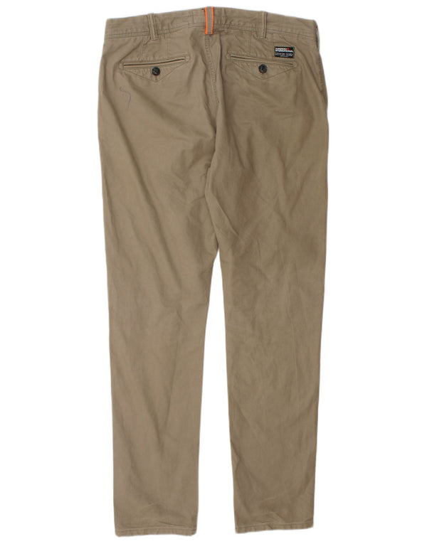 Superdry Mens Military Slim Chino Trousers W33 L32 Khaki