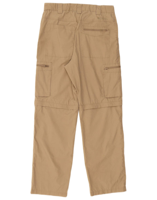Mountain Warehouse Womens Straight Cargo Trousers W30 L30 Beige Polyester