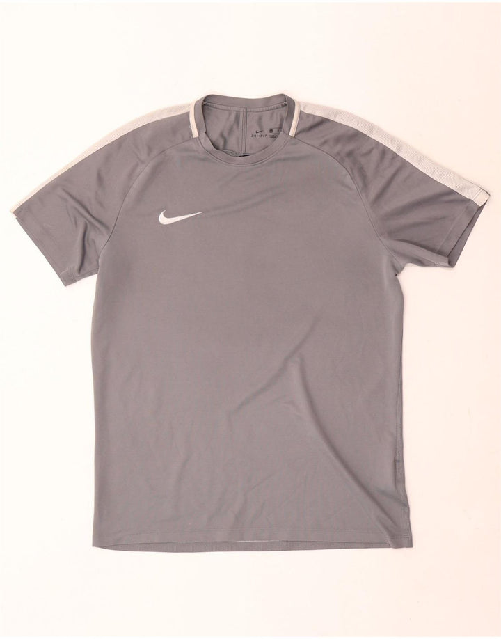 Nike Mens Dri Fit T-Shirt Top Large Grey Colourblock Polyester