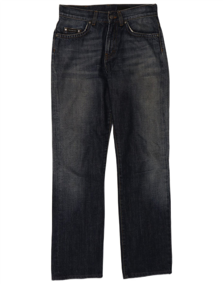 Calvin Klein Mens Straight Jeans W28 L30 Blue Cotton