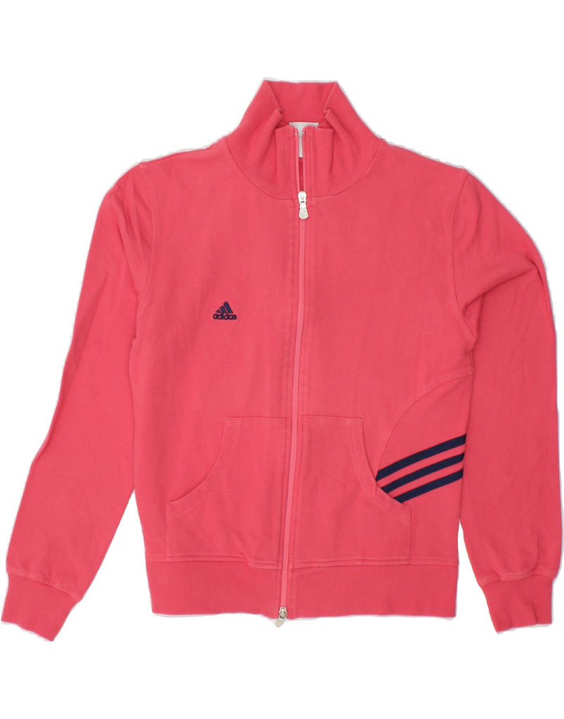 ADIDAS Womens Tracksuit Top Jacket EU 36/38 Small Pink Cotton | Vintage Adidas | Thrift | Second-Hand Adidas | Used Clothing | Messina Hembry 