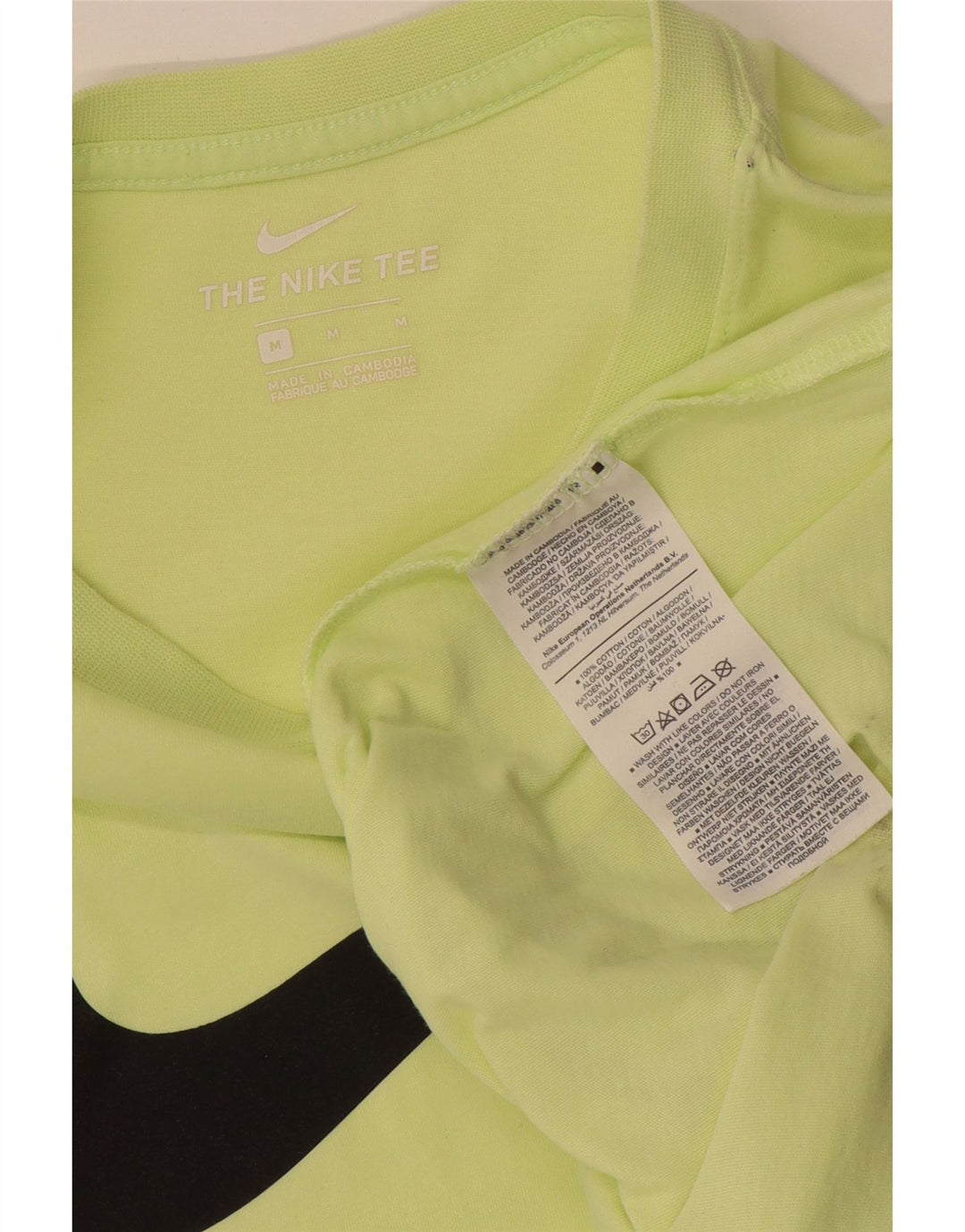 Nike Mens Graphic T-Shirt Top Medium Green Cotton