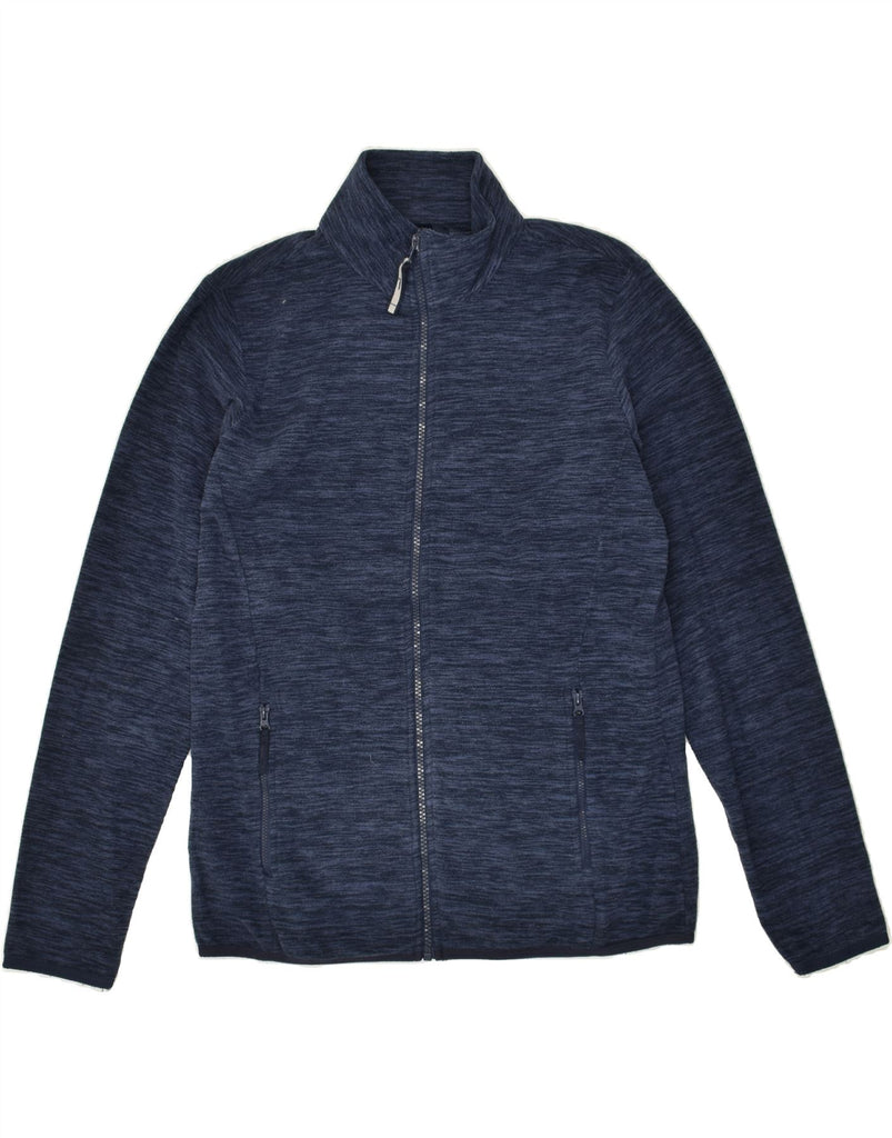 MOUNTAIN WAREHOUSE Womens Fleece Jacket UK 14 Large Navy Blue Flecked | Vintage Mountain Warehouse | Thrift | Second-Hand Mountain Warehouse | Used Clothing | Messina Hembry 