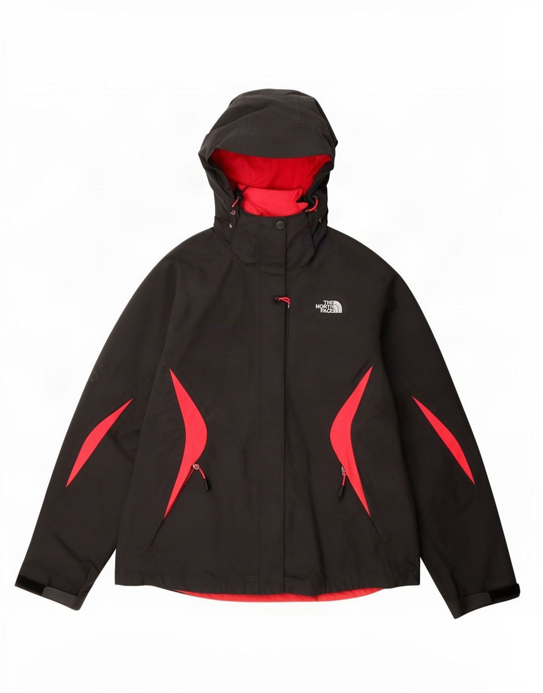 The North Face Womens Hyvent Rain Jacket UK 14 Medium Grey Colourblock