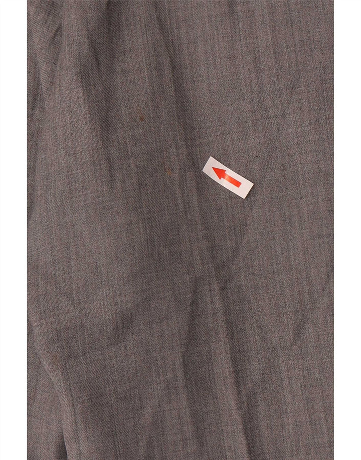 Marks & Spencer Mens Straight Suit Trousers W40 L29 Grey Wool