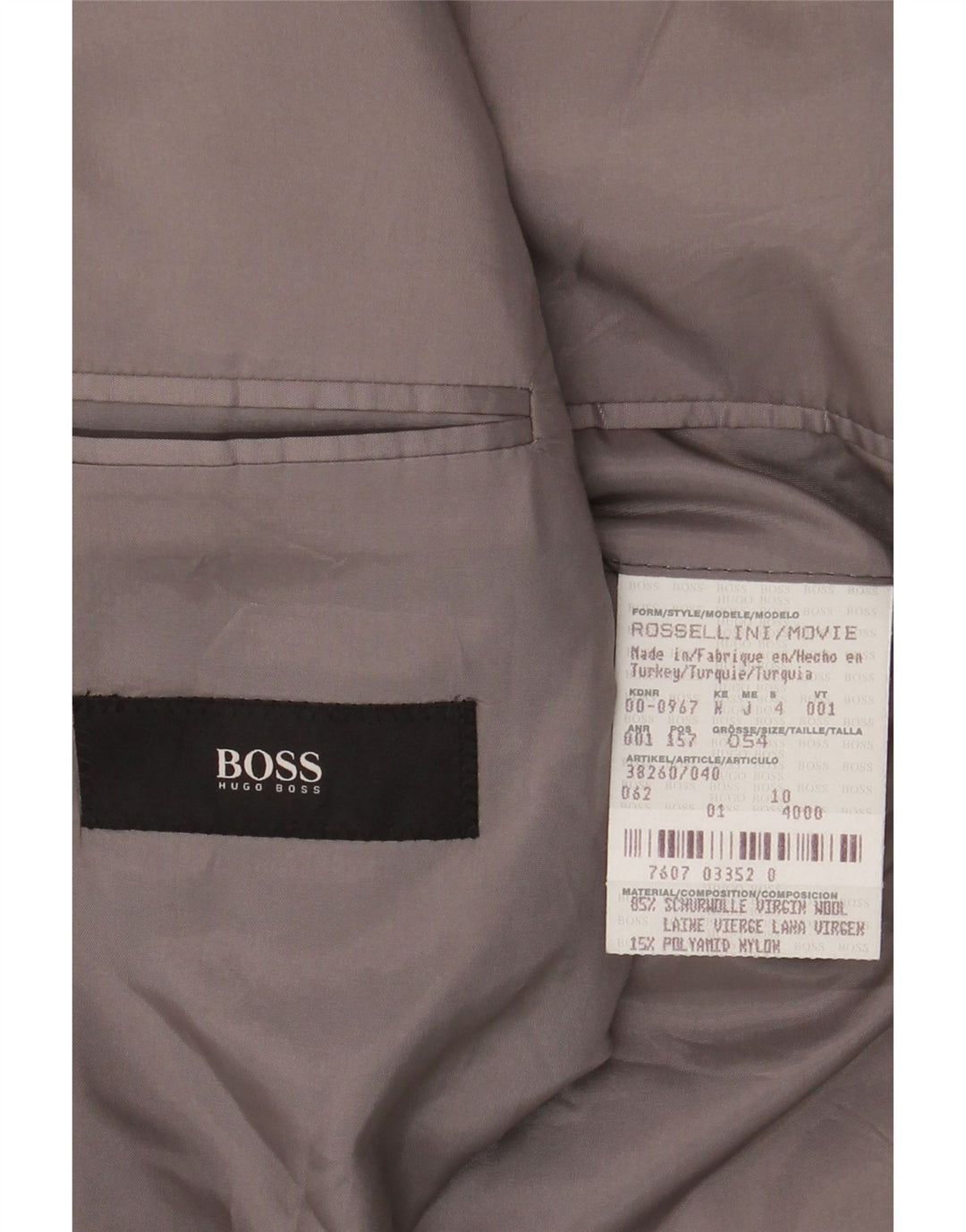 HUGO BOSS Mens 3 Button Blazer Jacket EU 54 2XL Black Pinstripe