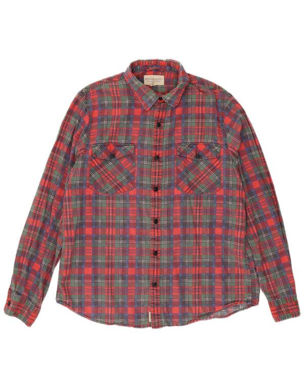 Ralph Lauren Mens Flannel Shirt XL Red Check Cotton