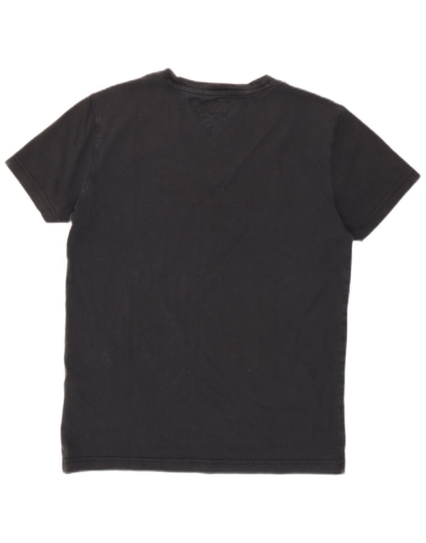 Tommy Hilfiger Womens T-Shirt Top UK 10 Small Black Cotton