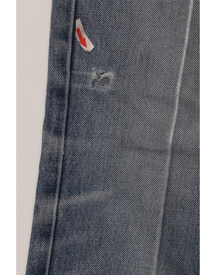 Levi's Womens Distressed Straight Jeans W28 L32 Blue Cotton