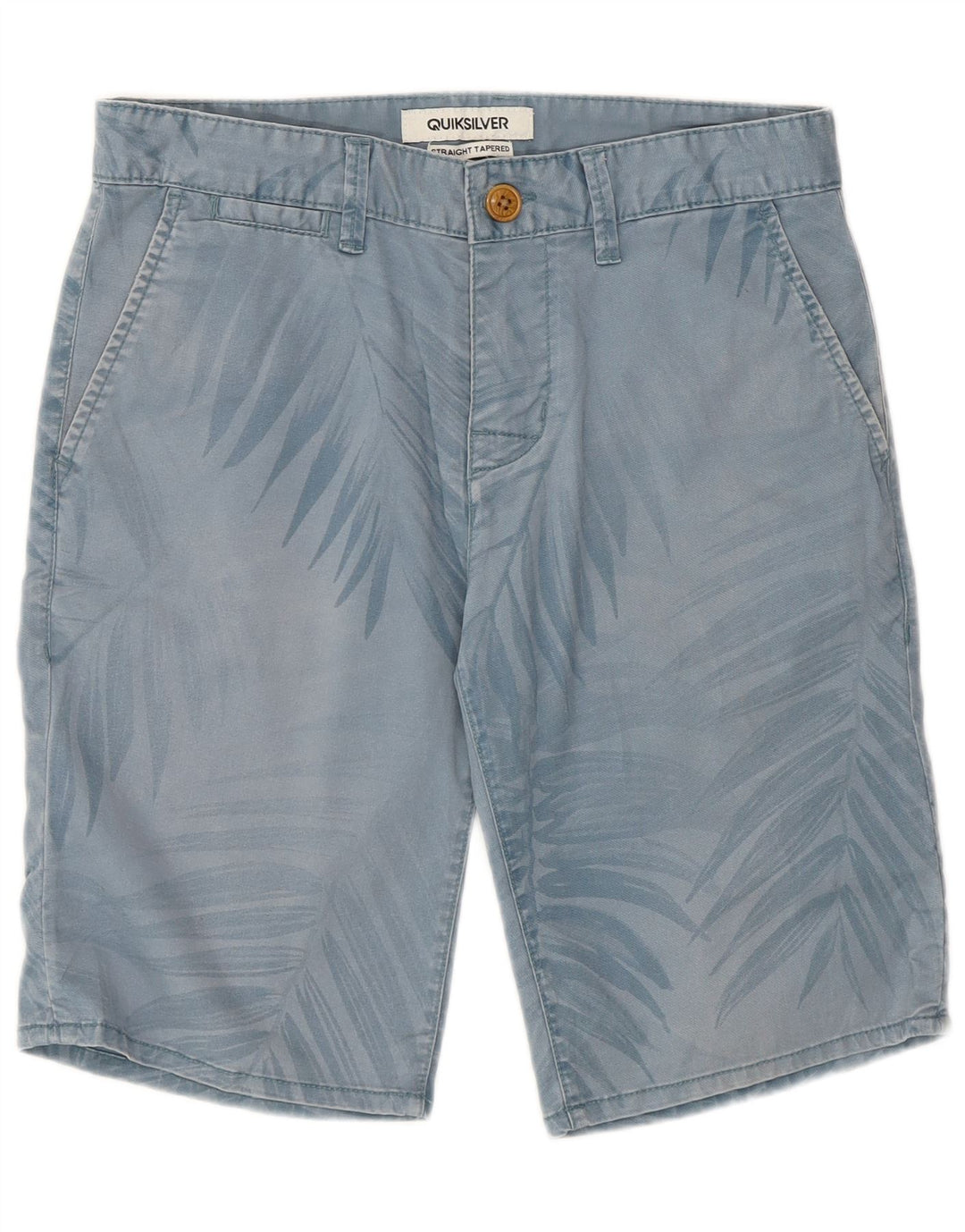 Quiksilver Mens Chino Shorts W28 Small Blue Floral Cotton