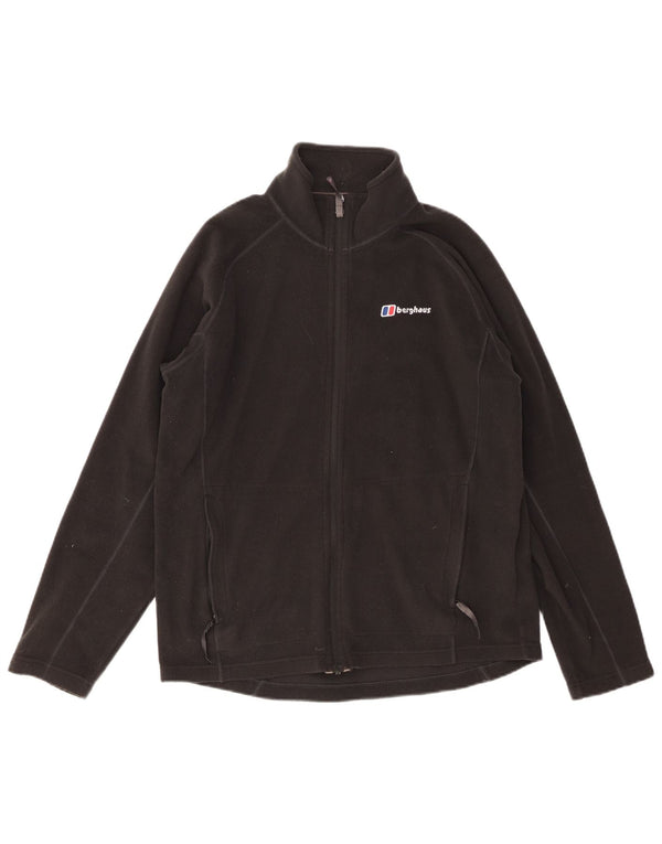 BERGANS Mens Fleece Jacket UK 38 Medium Black Polyester