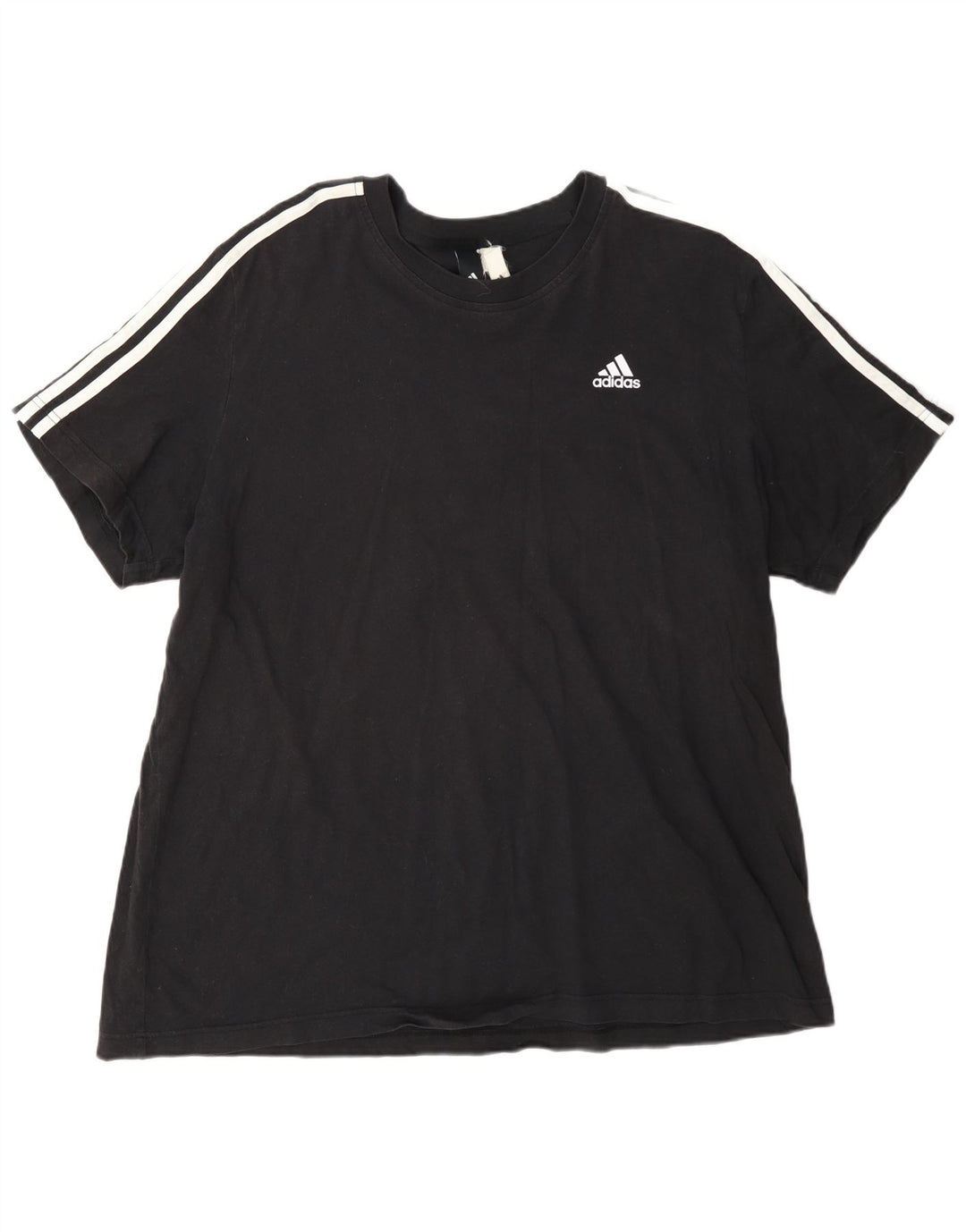 Adidas Mens T-Shirt Top 2XL Black Cotton