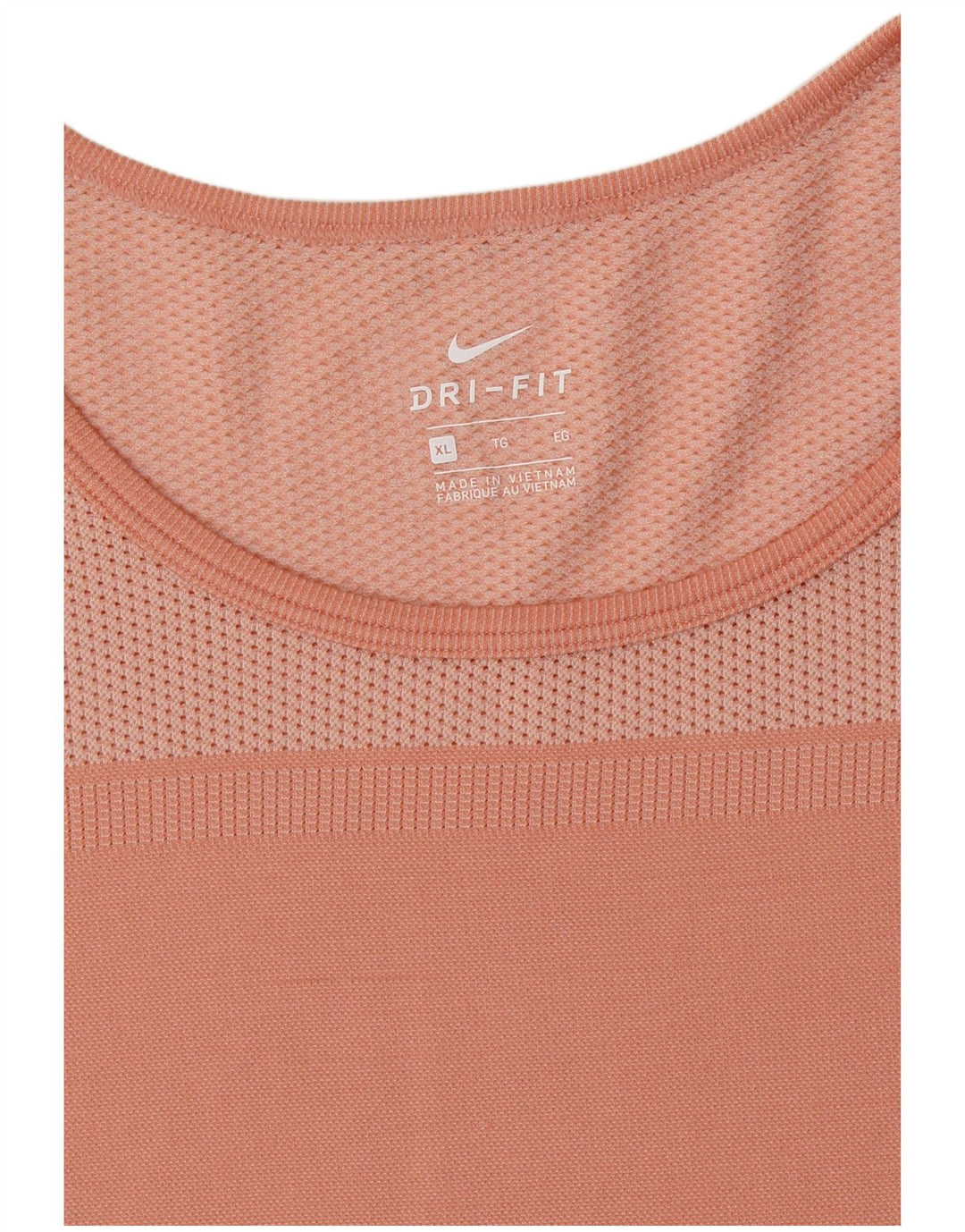 ADIDAS Womens Dri Fit T-Shirt Top UK 18 XL Orange Colourblock