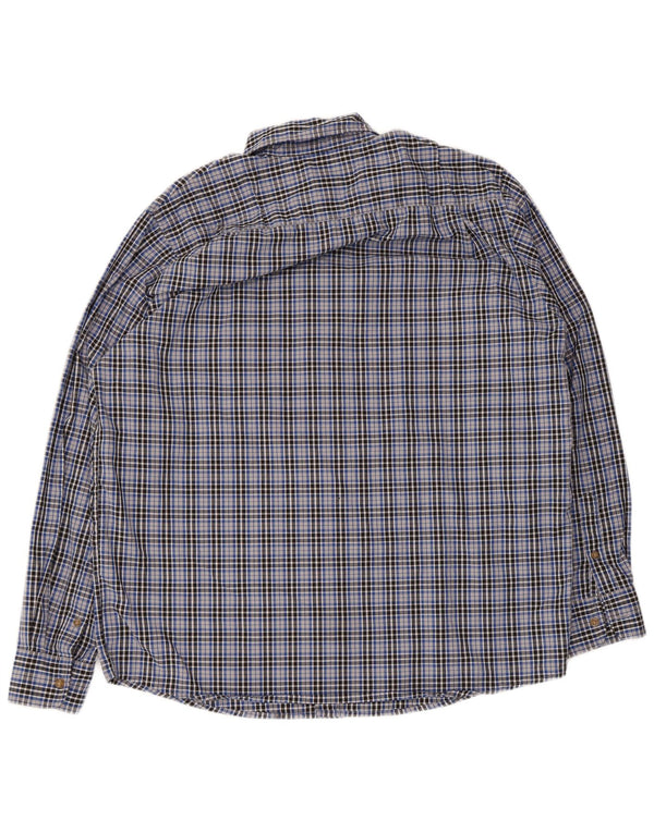 Wrangler Mens Shirt Large Blue Check Cotton