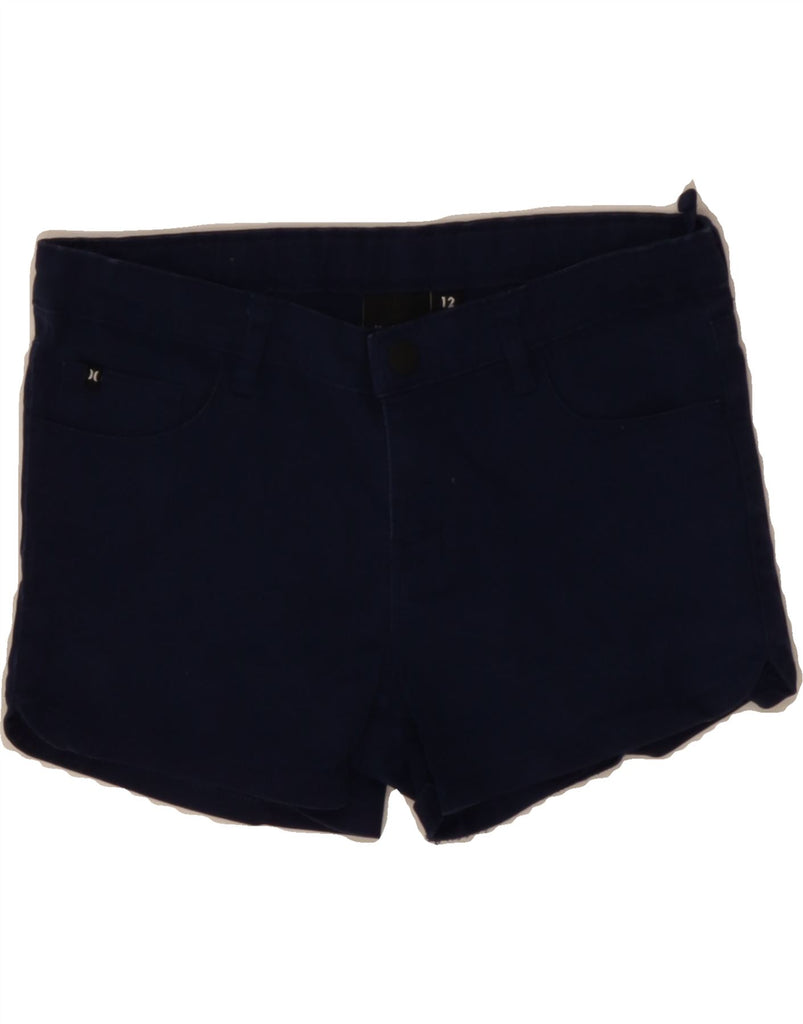 HURLEY Girls Casual Shorts 11-12 Years W23  Navy Blue Cotton Vintage Hurley and Second-Hand Hurley from Messina Hembry 