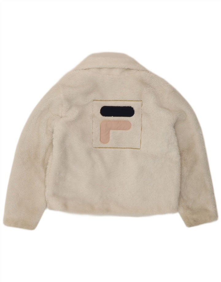 Fila Girls Crop Graphic Fleece Jacket 11-12 Years White