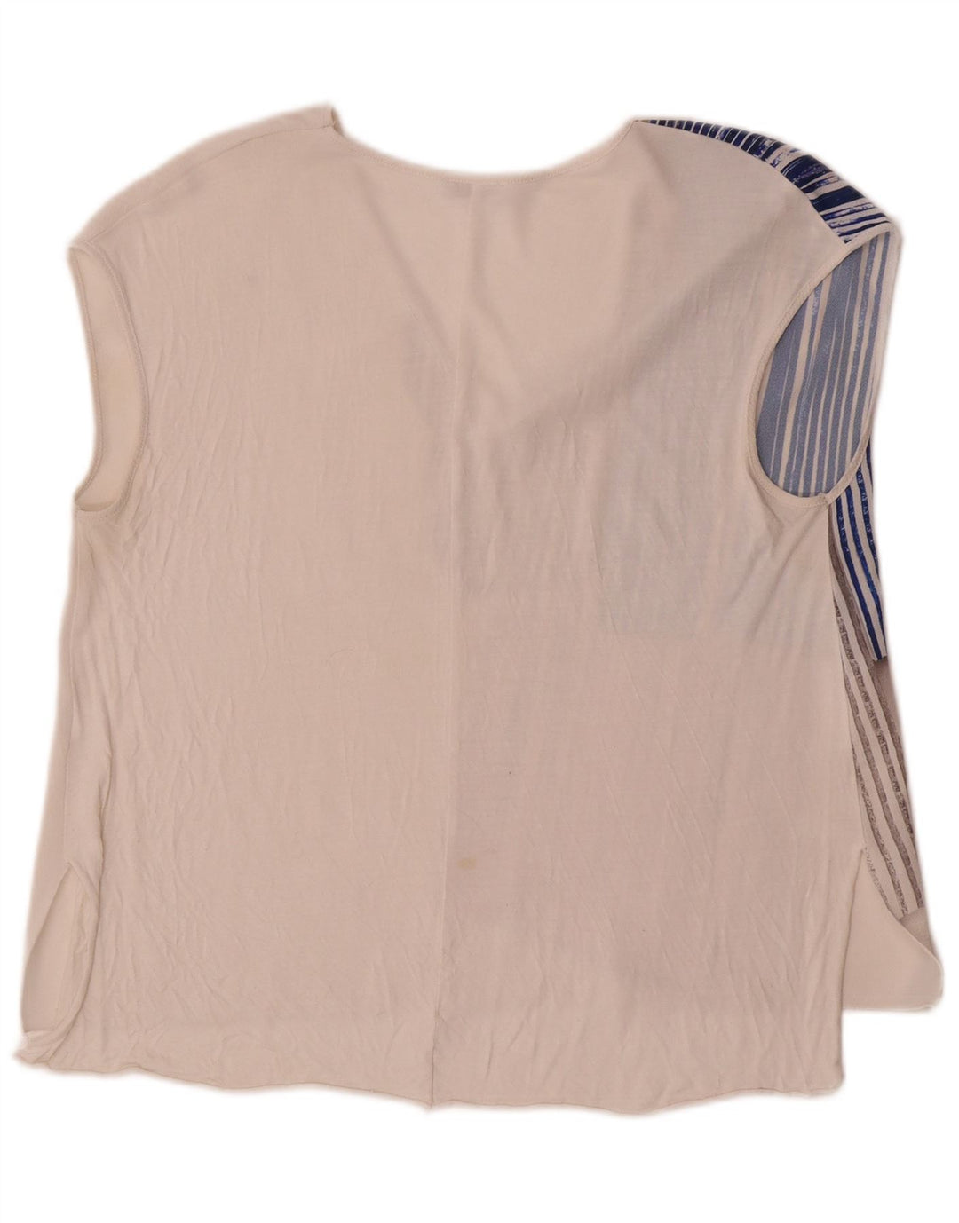 Zara Womens Sleeveless Blouse Top UK 14 Medium White Colourblock
