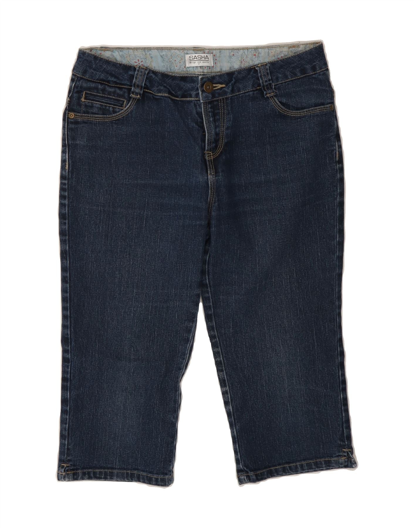 Pantaloncini Bermuda in Denim da Donna SASHA, Taglia UK 12, Media, W30,  Blu, Cotone