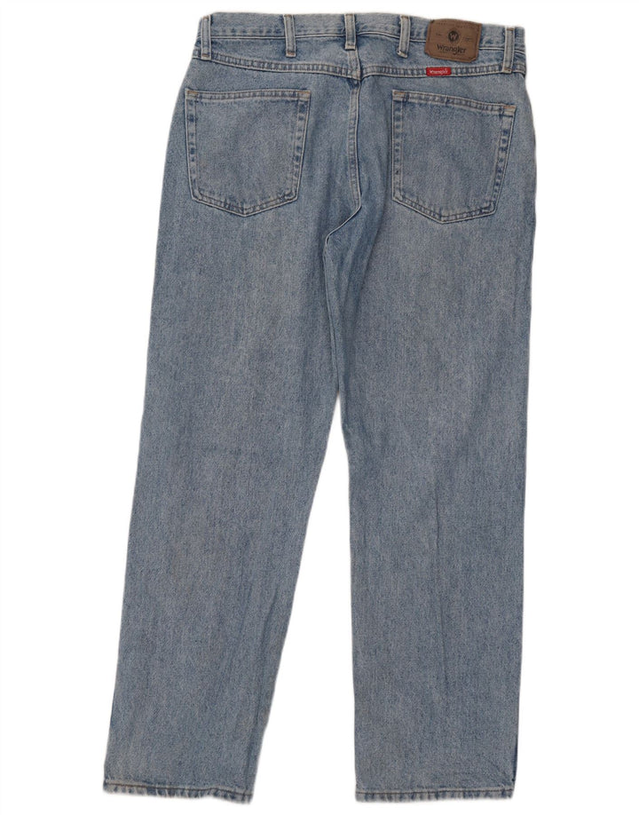 Wrangler Mens Straight Jeans W36 L30 Blue Cotton