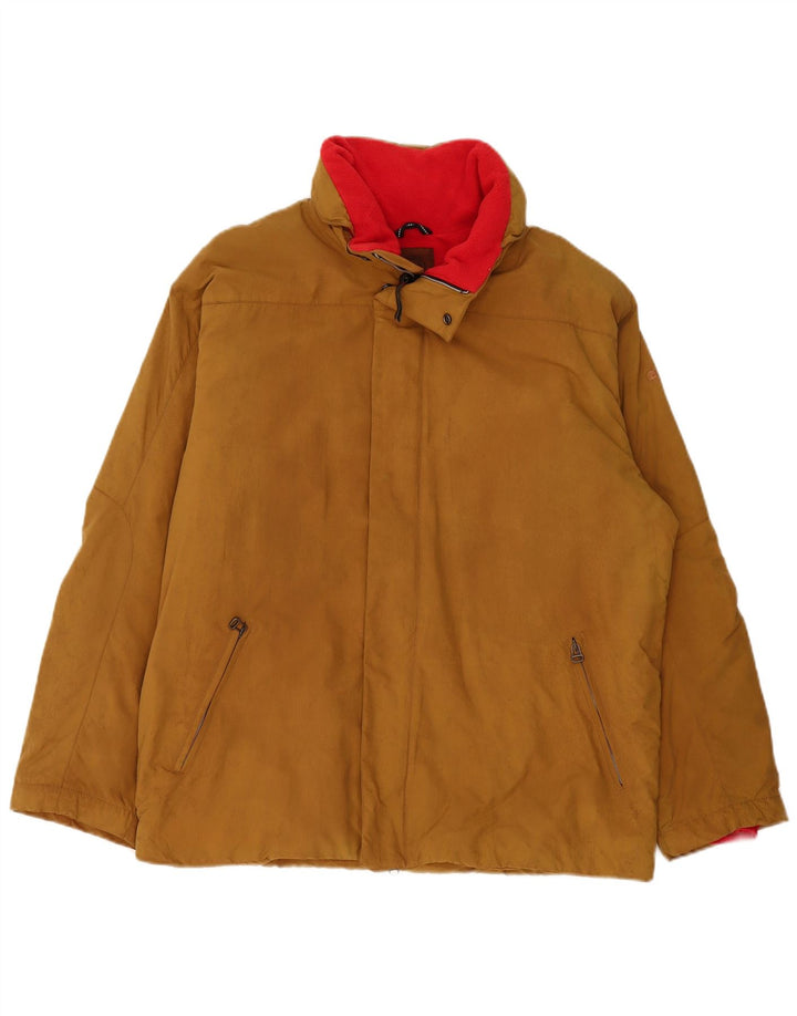 Vintage Mens Windbreaker Jacket IT 50 Large Beige Polyamide