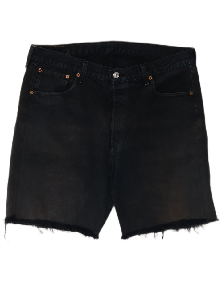 LEVI'S Mens 501 Denim Shorts W34 Large Navy Blue Cotton