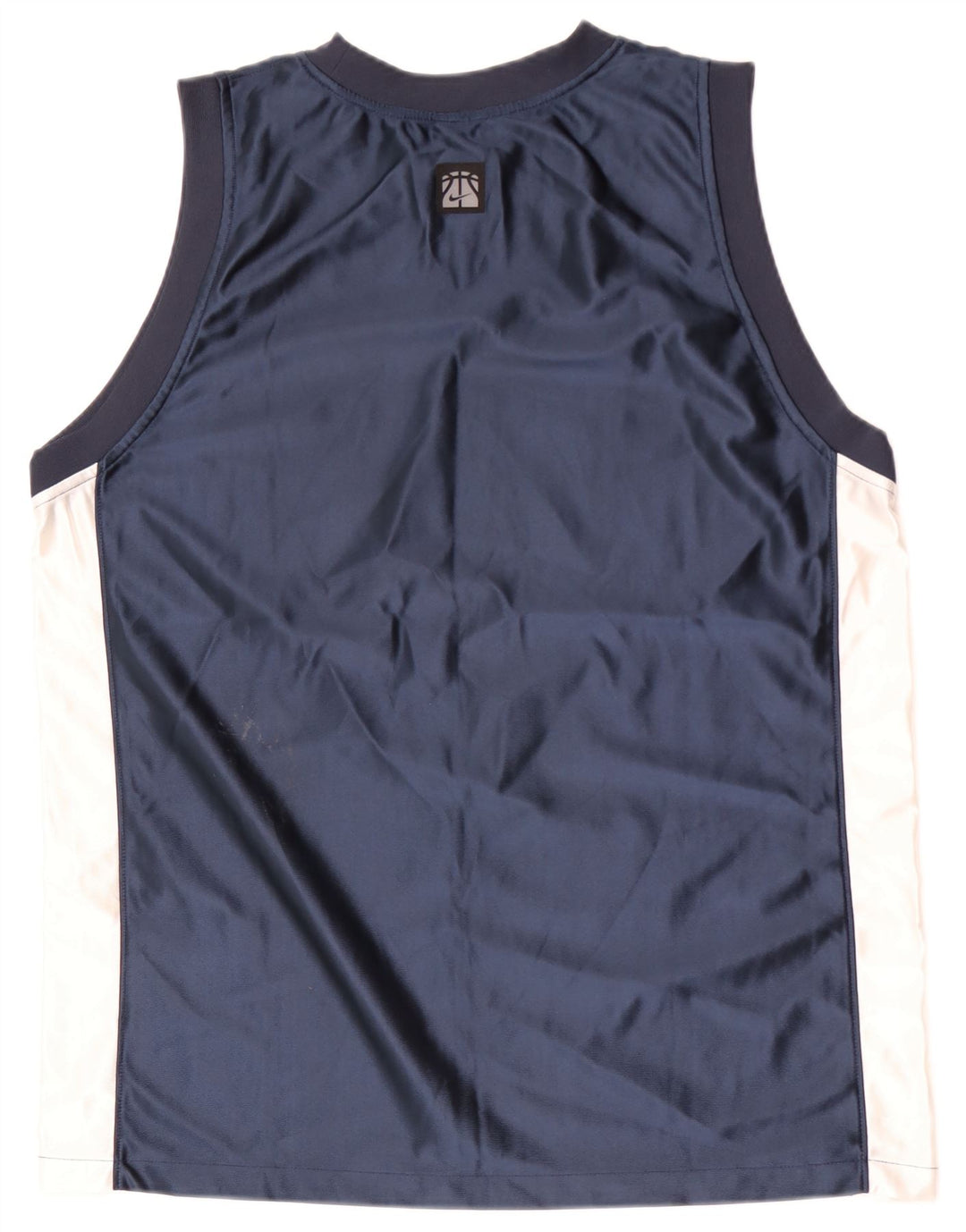 NIKE Mens Vest Top UK 39/41 Medium Navy Blue Colourblock Polyester