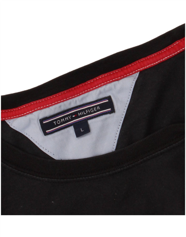 Tommy Hilfiger Mens Graphic T-Shirt Top Large Black