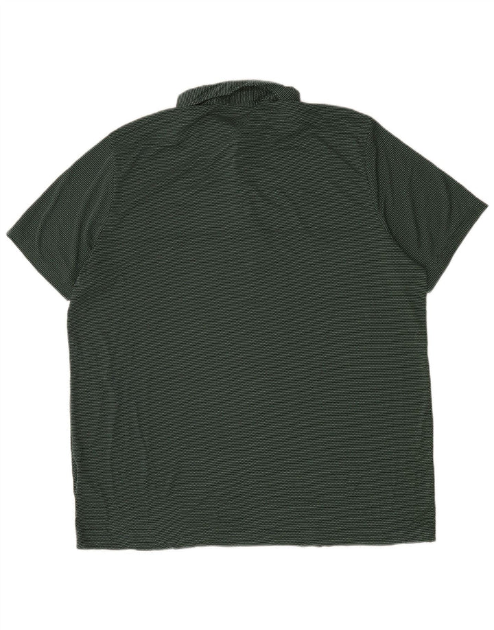 Adidas Mens Polo Shirt 2XL Green Colourblock Polyester